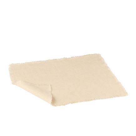 Mantel individual rectangular en algodón crema 50x36 cm