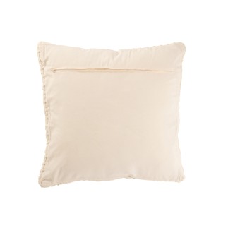 Coussin carré tricoté en coton blanc 50x50x12 cm