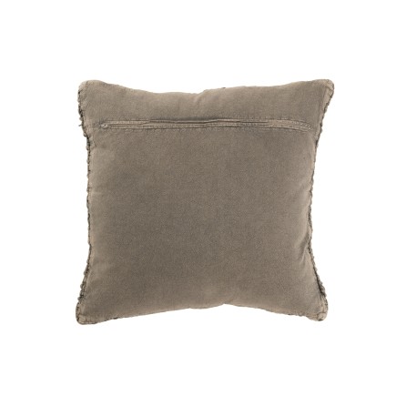 Coussin carré en coton gris 50x50x12 cm