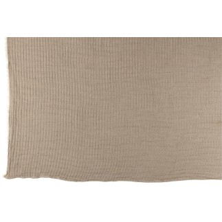 Plaid con bordi sfrangiati in poliestere grigio 180x130cm