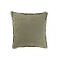 Coussin carré bords effilochés en coton vert 50x50x12cm Coussin carré bords effilochés en coton vert 50x50x12cm