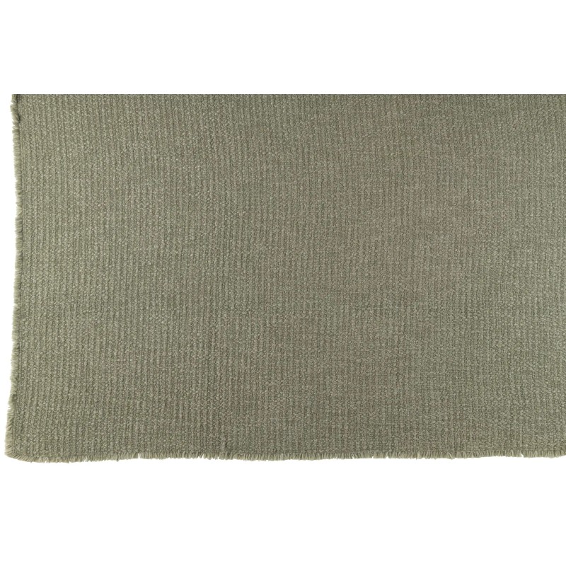 Plaid à bords effilochés en polyester vert 180x130cm Plaid à bords effilochés en polyester vert 180x130cm