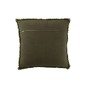 Cuscino quadrato in poliestere verde con bordi sfrangiati 45x45x12 cm Cuscino quadrato in poliestere verde con bordi sfrangiati 45x45x12 cm