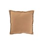 Coussin carré bords effilochés en polyester marron 45x45x12cm Coussin carré bords effilochés en polyester marron 45x45x12cm