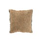 Coussin carré bords effilochés en polyester marron 45x45x12cm Coussin carré bords effilochés en polyester marron 45x45x12cm