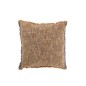 Coussin carré bords effilochés en polyester marron clair 45x45x12cm Coussin carré bords effilochés en polyester marron clair 45x45x12cm