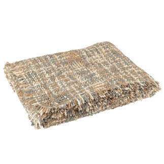 Plaid en polyester bleu clair 180x130cm