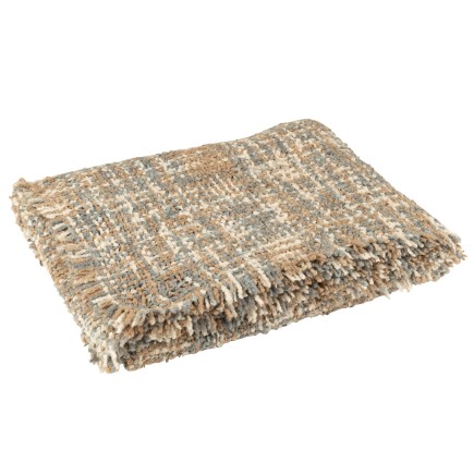 Plaid en polyester bleu clair 180x130cm