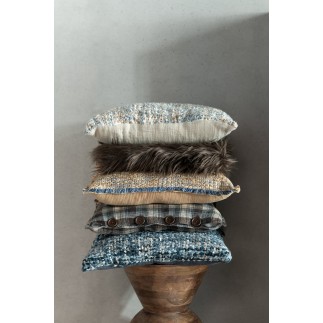 Cuscino quadrato in poliestere blu 45x45x12 cm