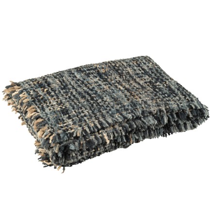 Plaid en polyester bleu 180x130cm