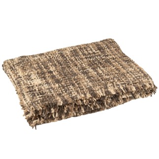 Plaid en polyester marron 180x130cm