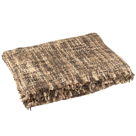 Plaid en polyester marron 180x130cm