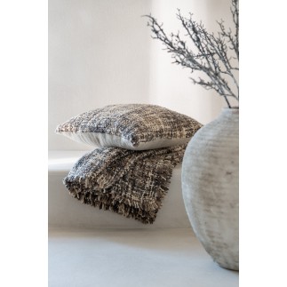 Plaid en polyester marron 180x130cm