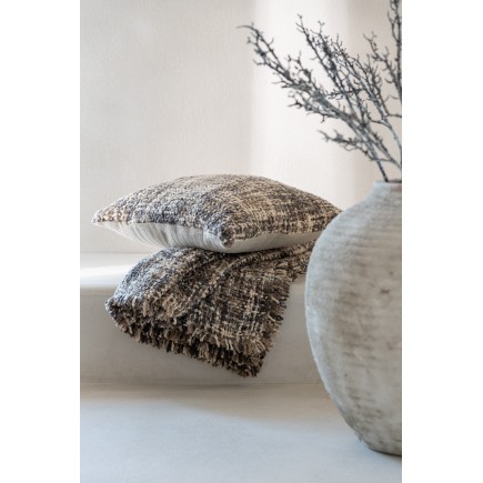 Plaid en polyester marron 180x130cm