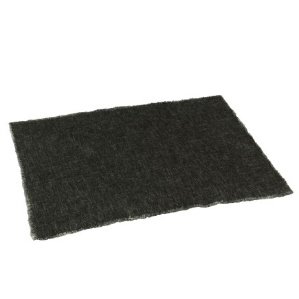 Mantel rectangular de algodón negro 50x36 cm