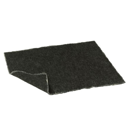 Mantel rectangular de algodón negro 50x36 cm