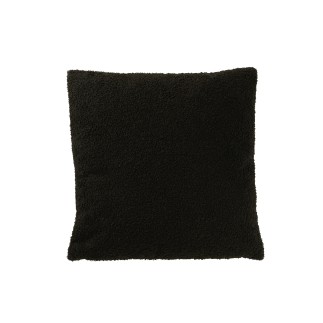 Coussin carré abstrait en polyester noir 42x42x13 cm