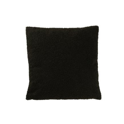 Coussin carré abstrait en polyester noir 42x42x13 cm