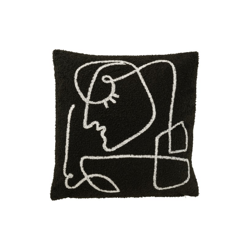 COUSSIN VISAGE ABS BOUC NOI/BC