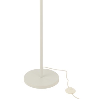 Lámpara de pie de metal y ratán blanco y natural 61x61x154 cm