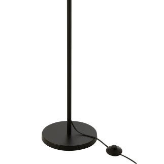 Lámpara de pie de metal y ratán negro y natural 61x61x154 cm