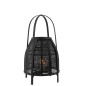 Farol de bambú negro 34,5x34,5x60 cm Farol de bambú negro 34,5x34,5x60 cm