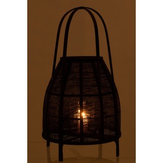 Lanterna in bambù nero 38,5x38,5x70 cm