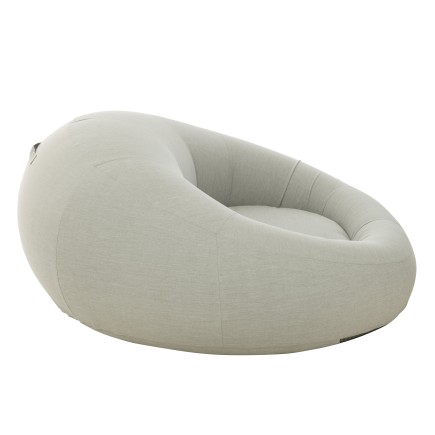 Matelas donut en polypropylène gris 150x175x75 cm