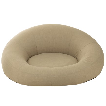 Matelas donut en polypropylène beige 150x175x75 cm