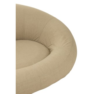 Matelas donut en polypropylène beige 150x175x75 cm