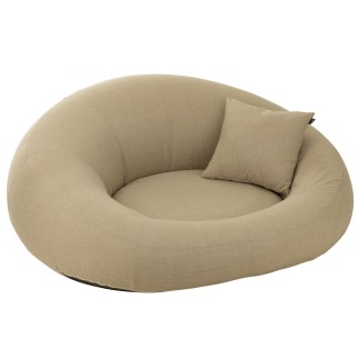 Colchón donut de polipropileno beige 150x175x75 cm