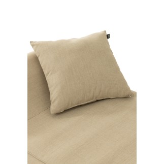 Coussin extérieur en polypropylène beige 50x50x18 cm