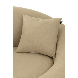 Coussin extérieur en polypropylène beige 50x50x18 cm