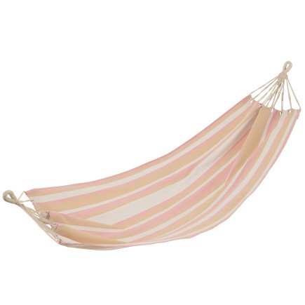 Amaca a righe in poliestere rosa e beige 200x100 cm