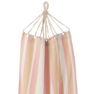 Amaca a righe in poliestere rosa e beige 200x100 cm