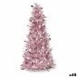 Árbol de Navidad 31 cm Blanco Rosa Plateado Polipropileno PET 18 x 31 x 18 cm (48 Unidades)