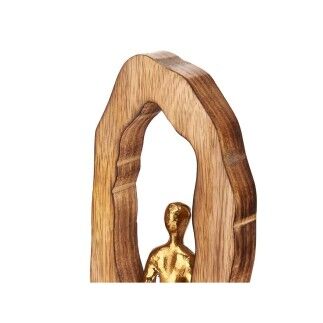 Figura Decorativa Sentado Dorado Metal 10 x 41,5 x 7,5 cm (6 Unidades)