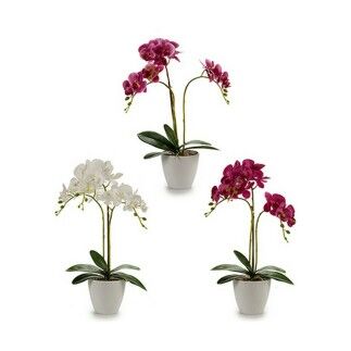 Planta Decorativa Orquídea Plástico 20 x 49 x 26 cm (4 Unidades)
