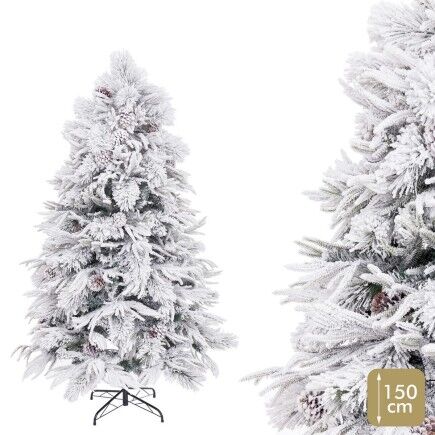 Sapin de Noël PVC Polyéthylène Ananas Enneigé 60 x 60 x 150 cm