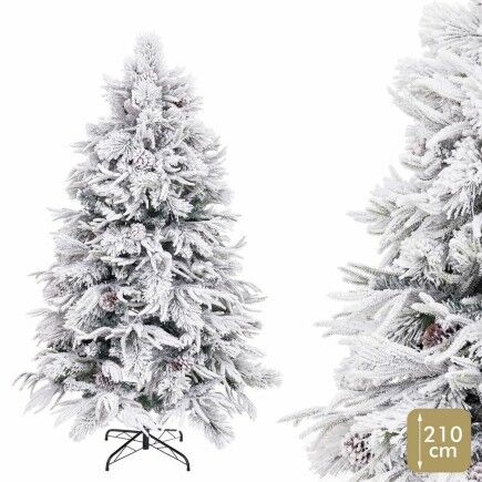 Sapin de Noël PVC Polyéthylène Ananas Enneigé 90 x 90 x 210 cm