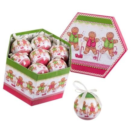 Bolas de Navidad Multicolor Polyfoam Ø 7,5 cm Muñeco Jengibre (14 Unidades)