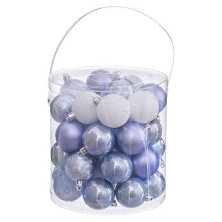 Bolas de Navidad Azul Plástico Ø 5 cm (40 unidades)