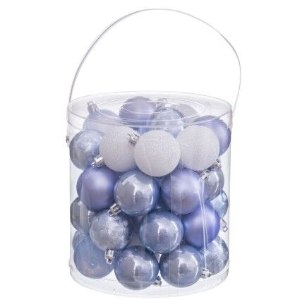 Bolas de Navidad Azul Plástico Ø 5 cm (40 unidades)