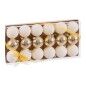 Bolas de Navidad Dorado Plástico Ø 5 cm (18 Unidades)