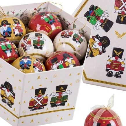 Bolas de Navidad Multicolor Polyfoam Soldado Ø 7,5 cm (14 Unidades)
