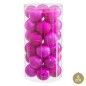 Boules de Noël Fuchsia Plastique Ø 6 cm (30 Unités)