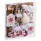 Adorno Navideño Blanco Rojo 13 X 11 X 2 CM (10 Unidades)