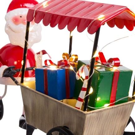 Adorno Navideño Multicolor Caja De Regalo Papá Noel 24,5 x 8,5 x 20 cm