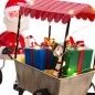 Adorno Navideño Multicolor Caja De Regalo Papá Noel 24,5 x 8,5 x 20 cm