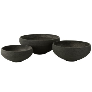 S/3 SCHAAL VEZELKLEI ZWART